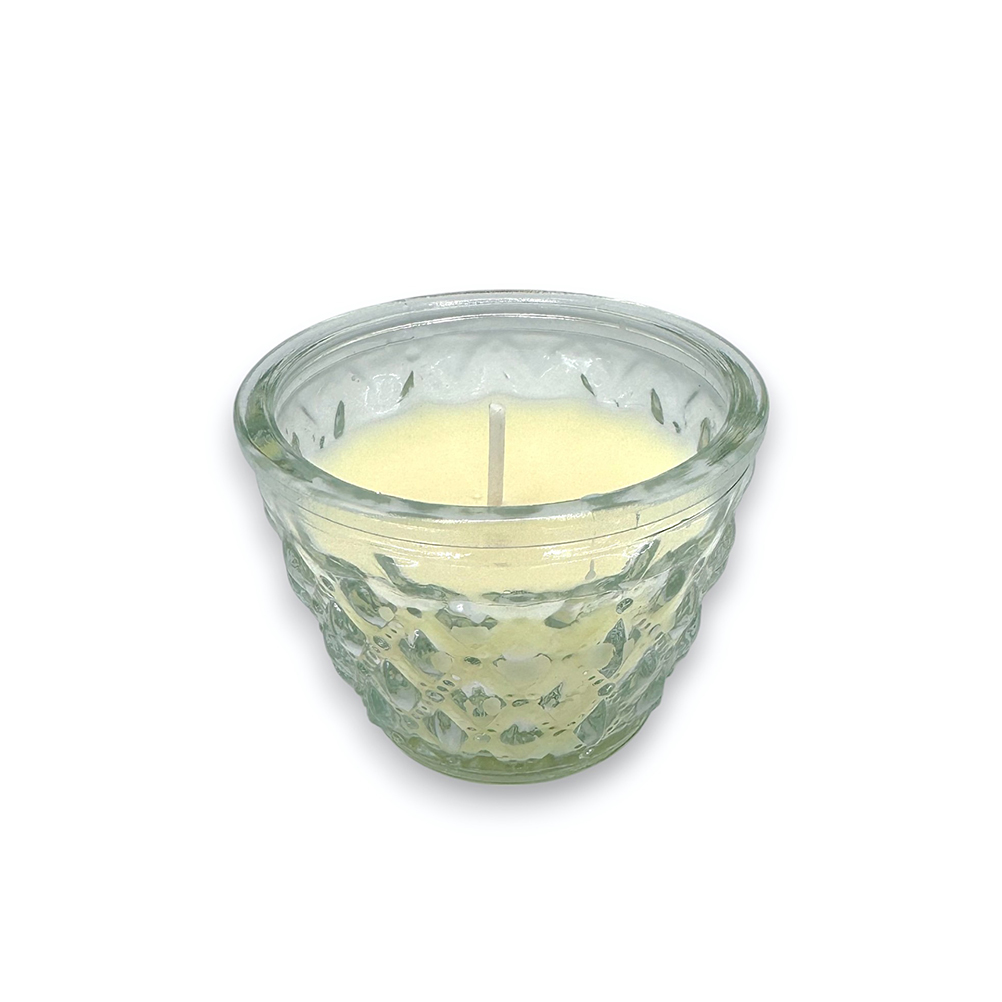 Mπομπονιερα Βαπτισης Κερι Αρωματικο Σε Αναγλυφο Βαζακι