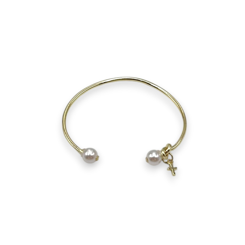 Μαρτυρικα Χρυσος Σταυρος Χειροπεδα Με Περλες