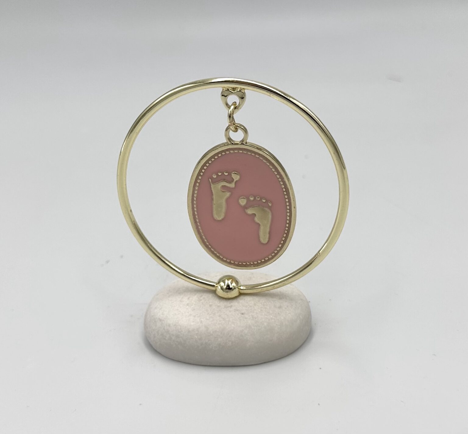 Mπομπονιερα Βαπτισης Πατουσακια Βοτσαλο