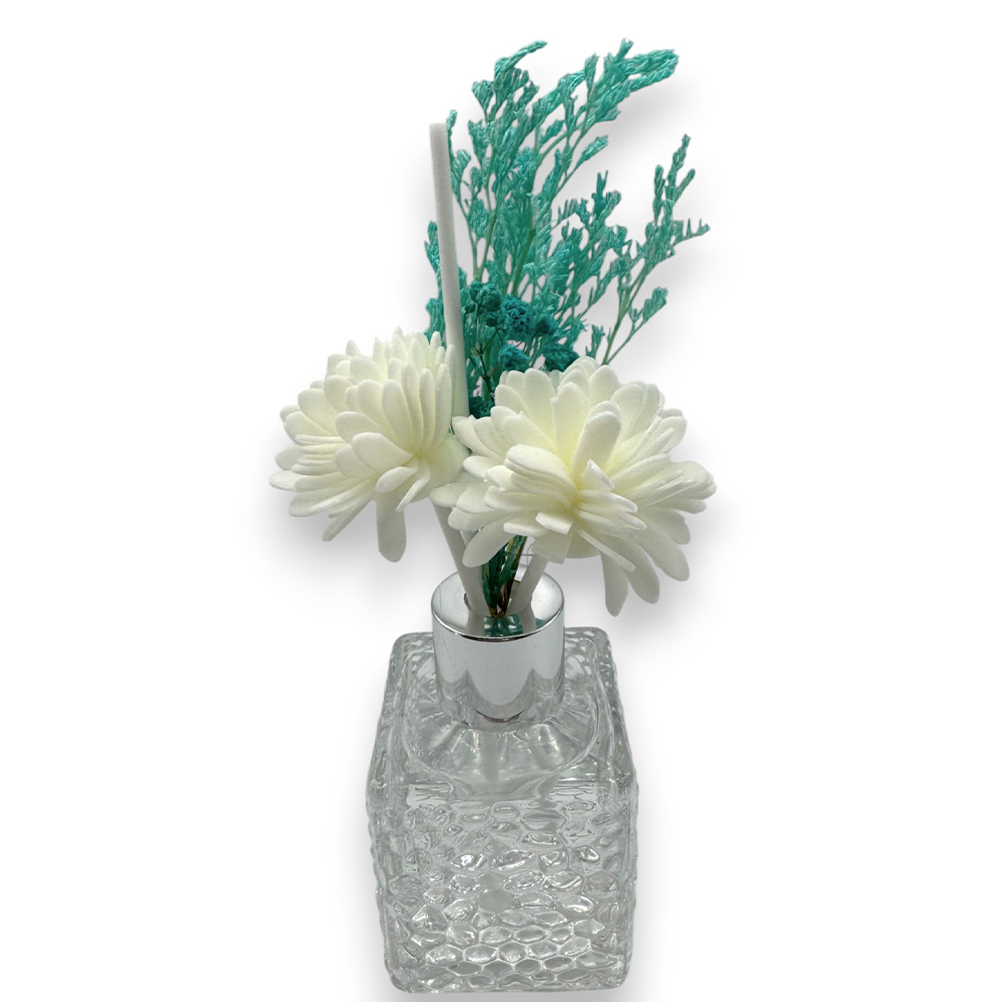 Mπομπονιερα Αρωματικο Χωρου OCEAN ΜΕ ΑΠΟΞΗΡΑΜΕΝΑ ΛΟΥΛΟΥΔΙΑ & STICKS ΜΕ ΛΕΥΚΑ ΛΟΥΛΟΥΔΙΑ. 100ml