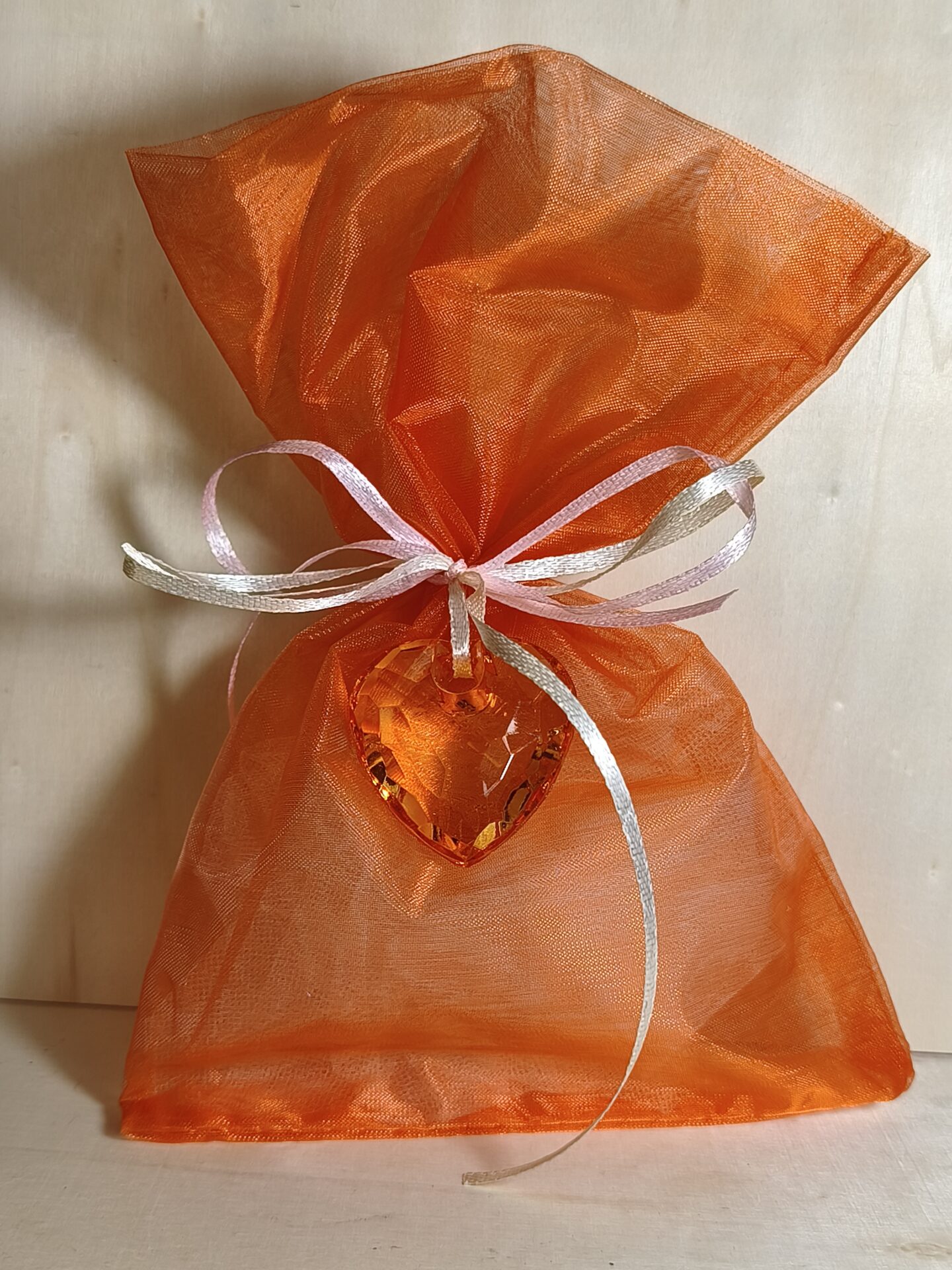 Mπομπονιερα Βαπτισης Πουγκι +Καρδια