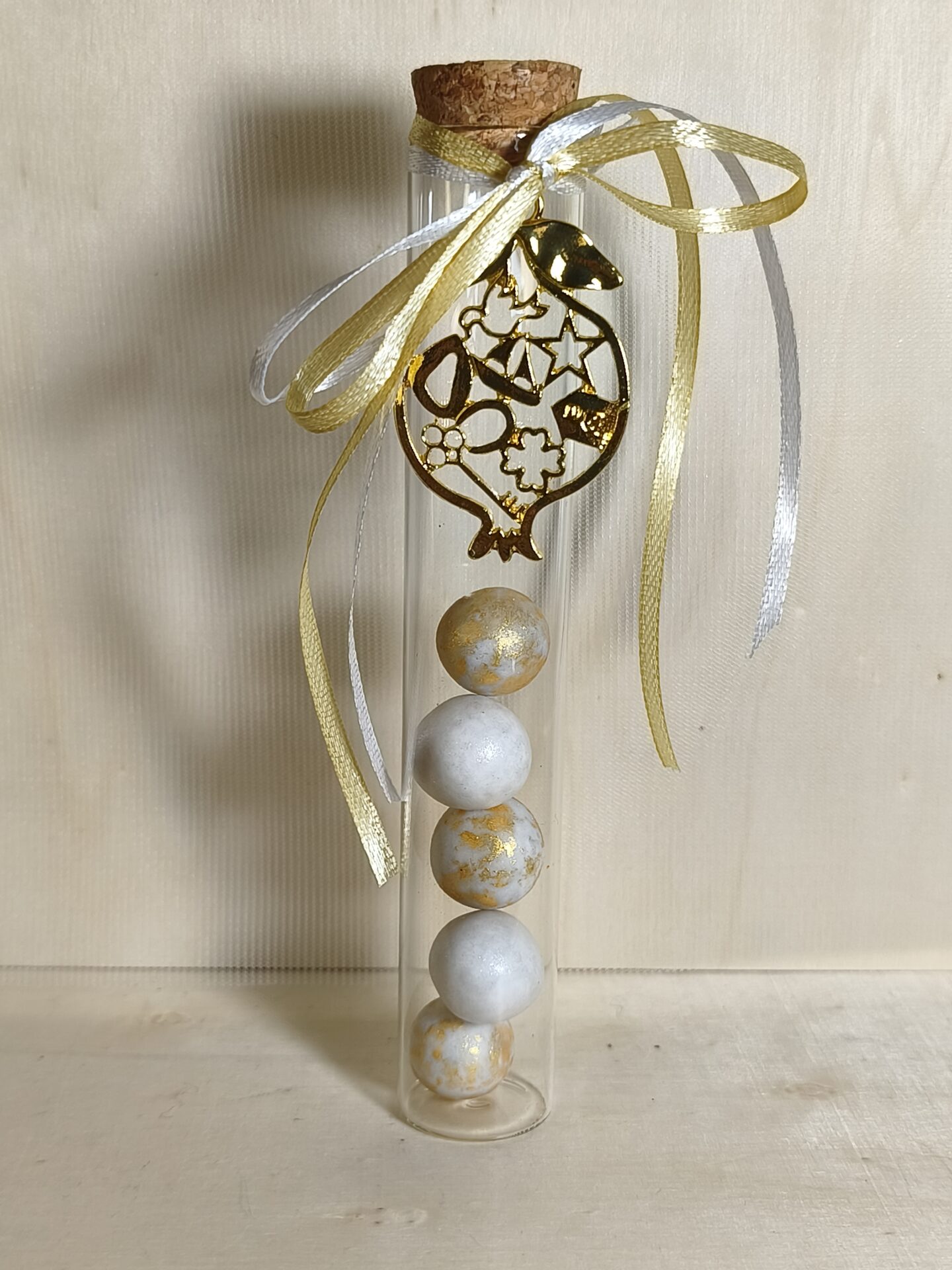 Mπομπονιερα Γαμου Δοκιμαστικος Σωληνας+Ροδι