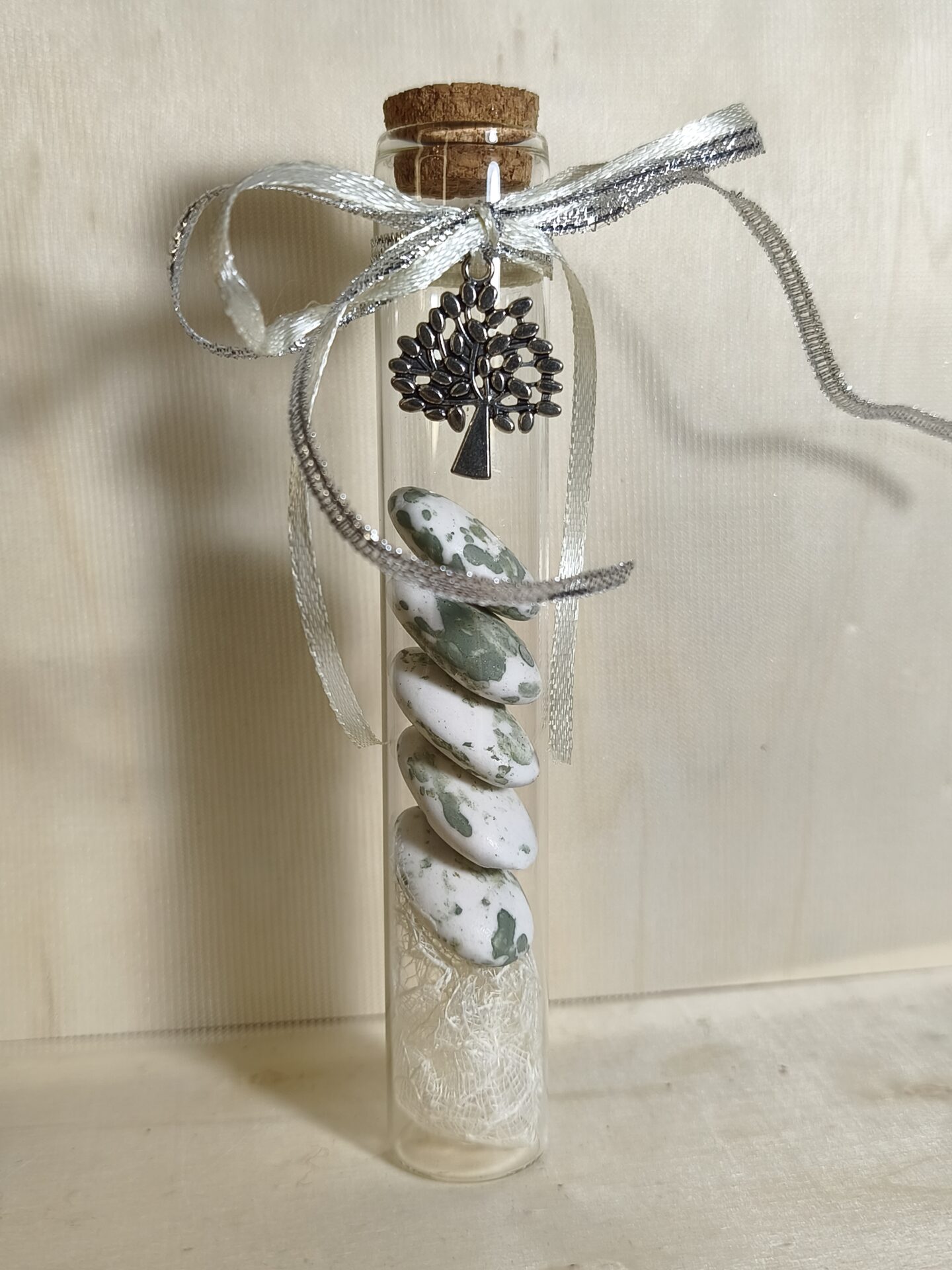 Mπομπονιερα Γαμου Δοκιμαστικος Σωληνας+Δεντρο Ζωης Με Δαντελα