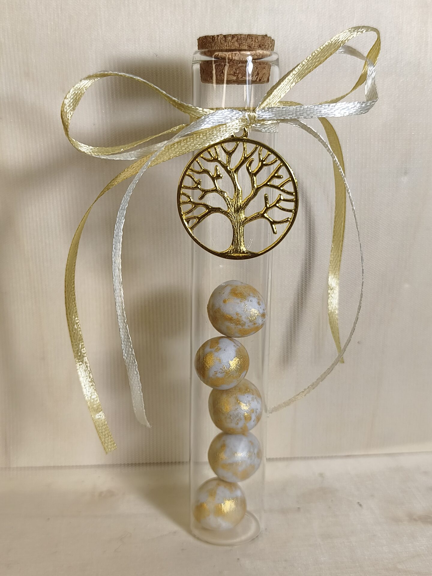 Mπομπονιερα Γαμου Δοκιμαστικος Σωληνας+Δεντρο Ζωης