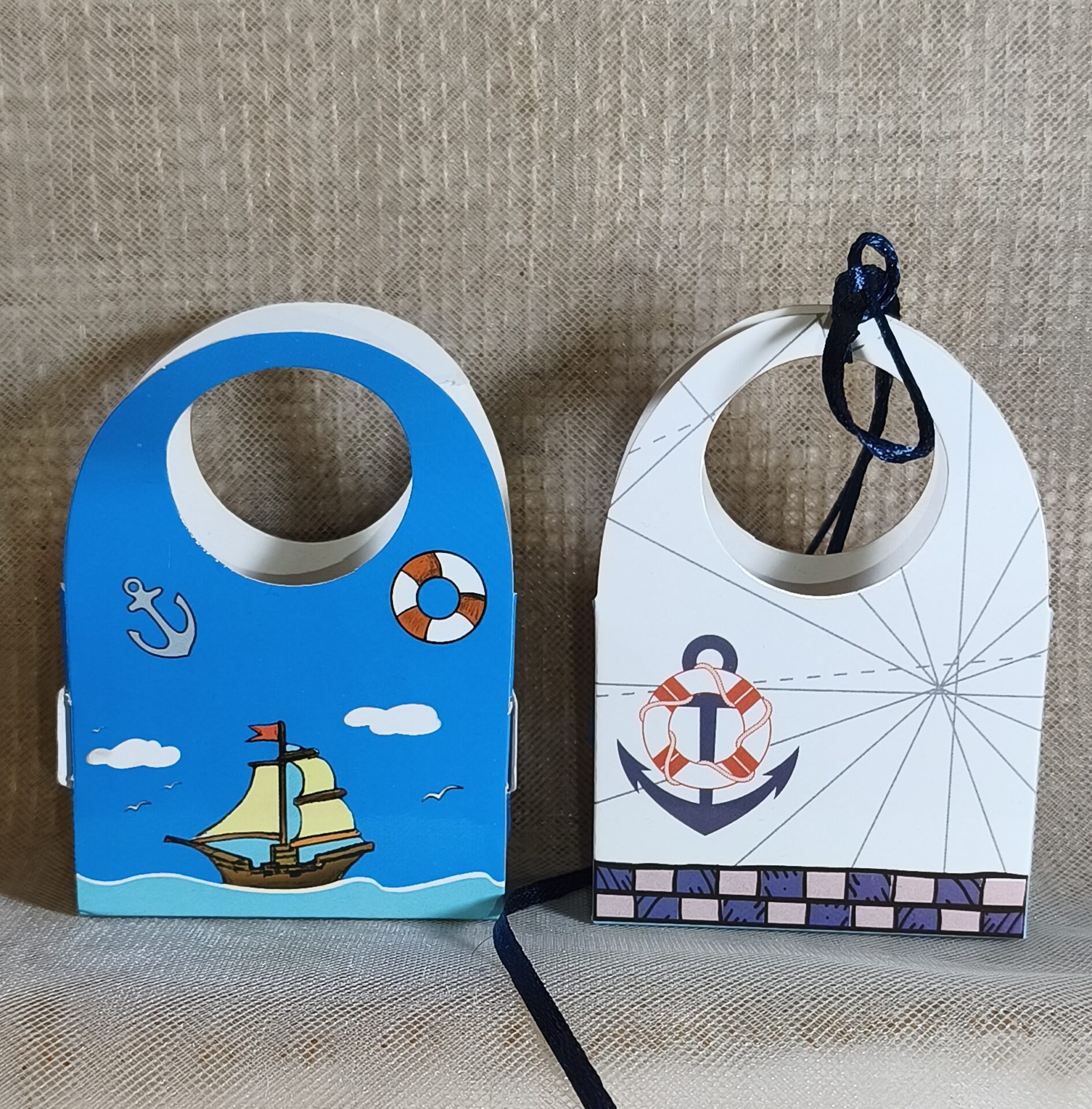 Mπομπονιερα Βαπτισης Κουτακι Καραβακι