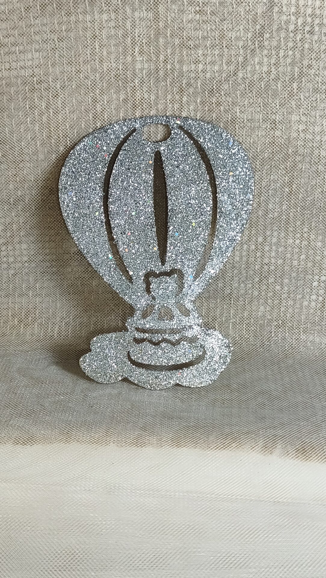 Mπομπονιερα Βαπτισης Αεροστατο Glitter