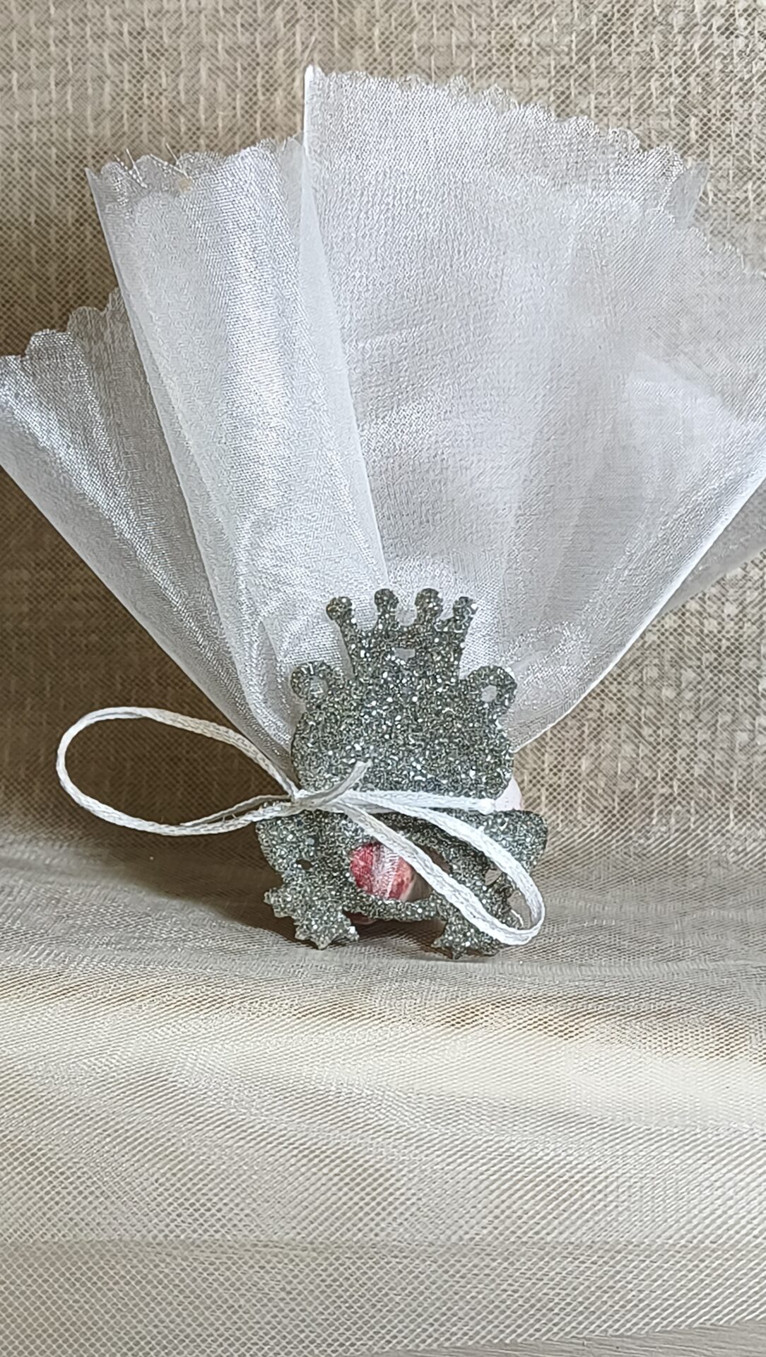 Mπομπονιερα Βαπτισης Βατραχακι Glitter