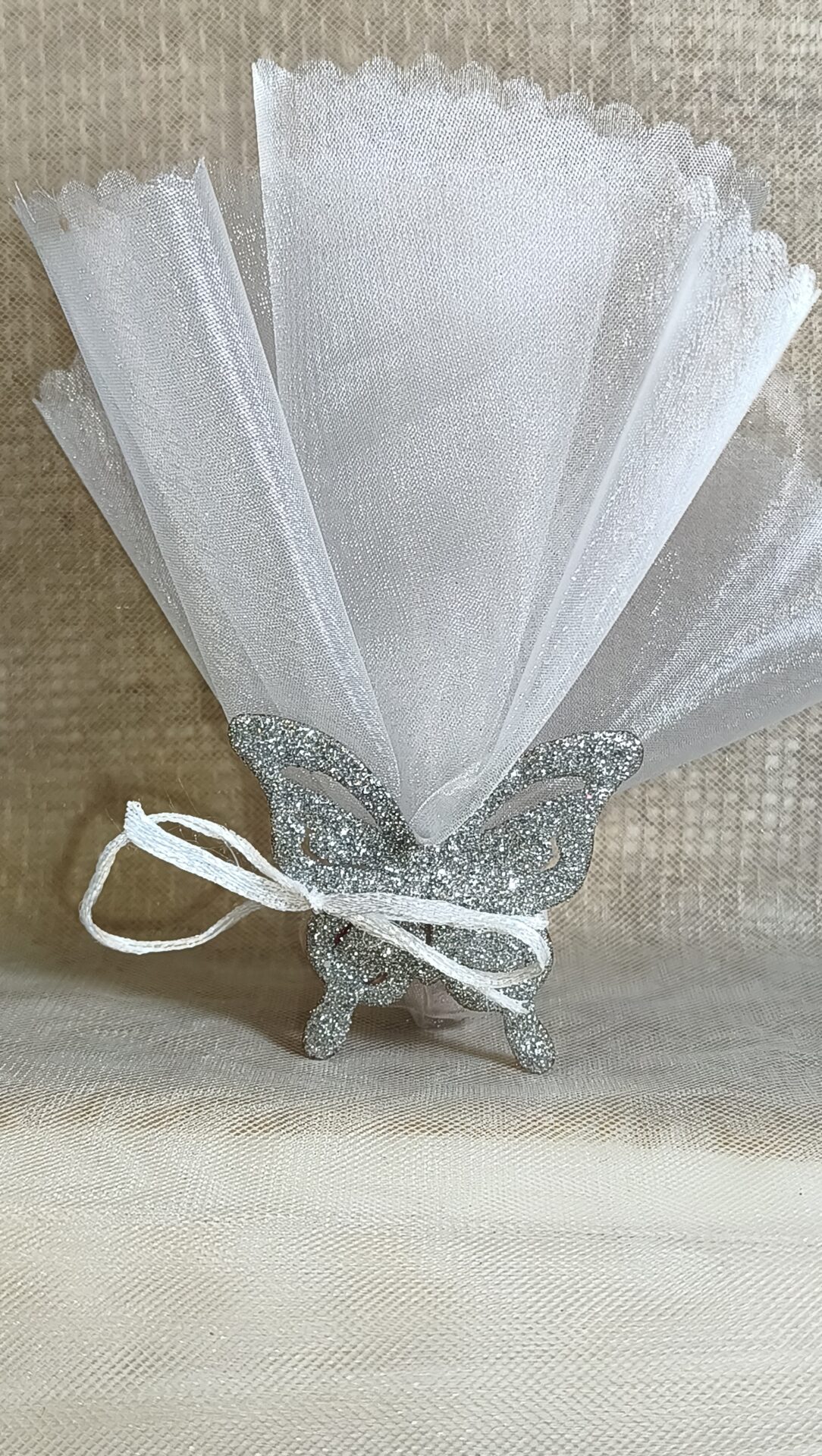 Mπομπονιερα Βαπτισης Πεταλουδα Glitter