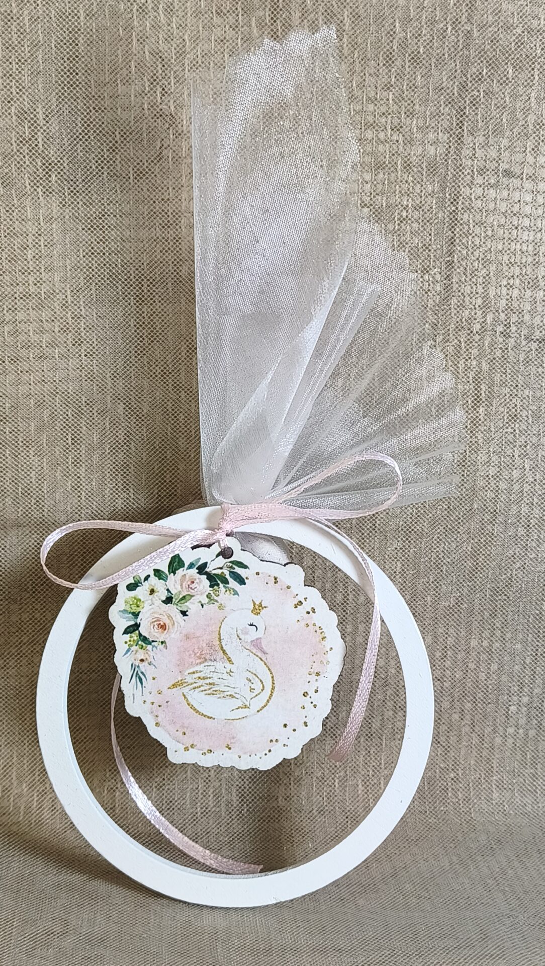 Mπομπονιερα Βαπτισης Κρικος+Κυκνος