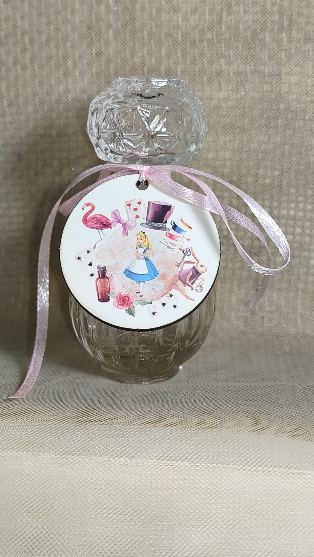 Mπομπονιερα Βαπτισης Μπουκαλι 50ml+Αλικη