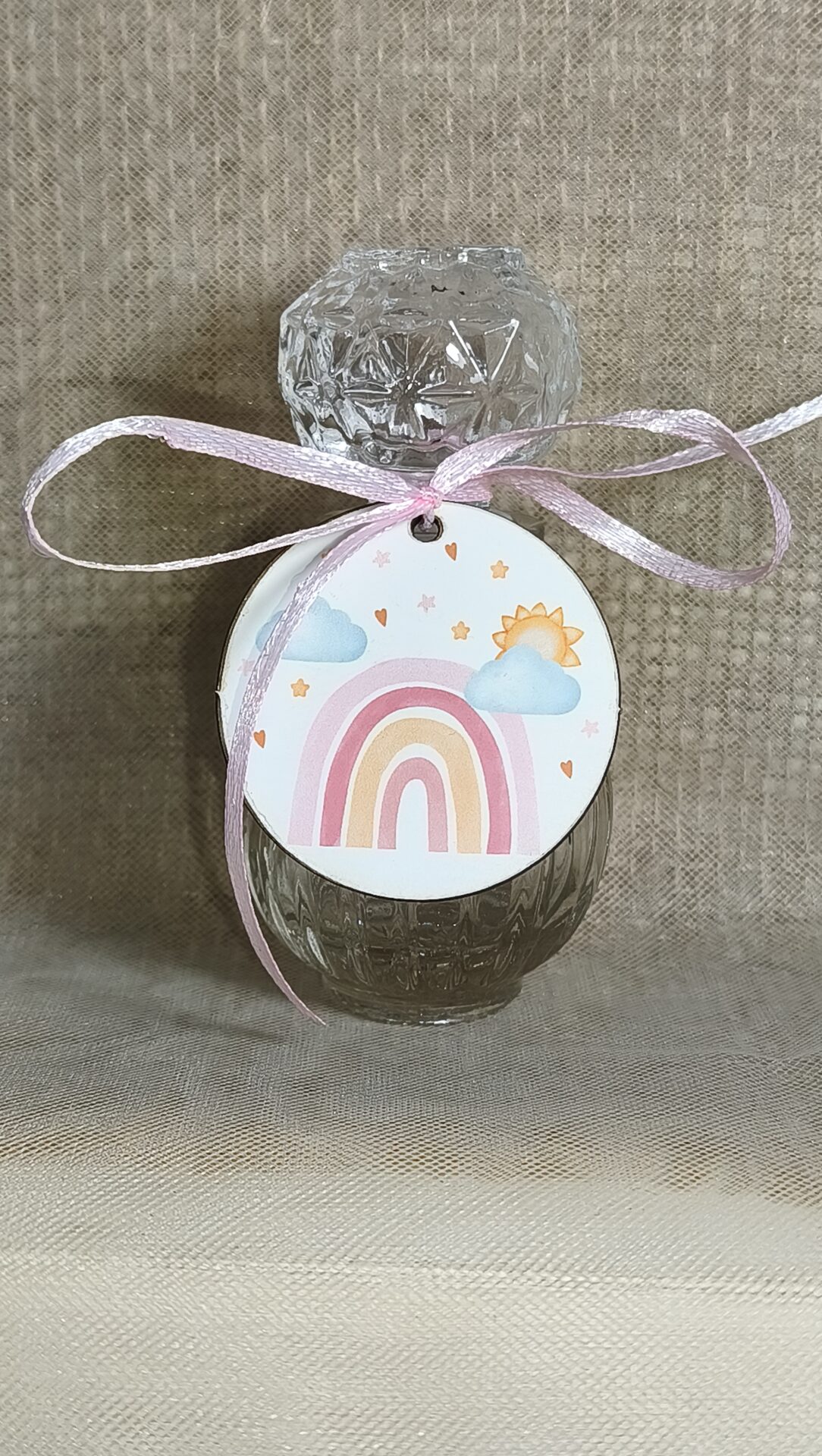 Mπομπονιερα Βαπτισης Μπουκαλι 50ml+Ουρανιο Τοξο