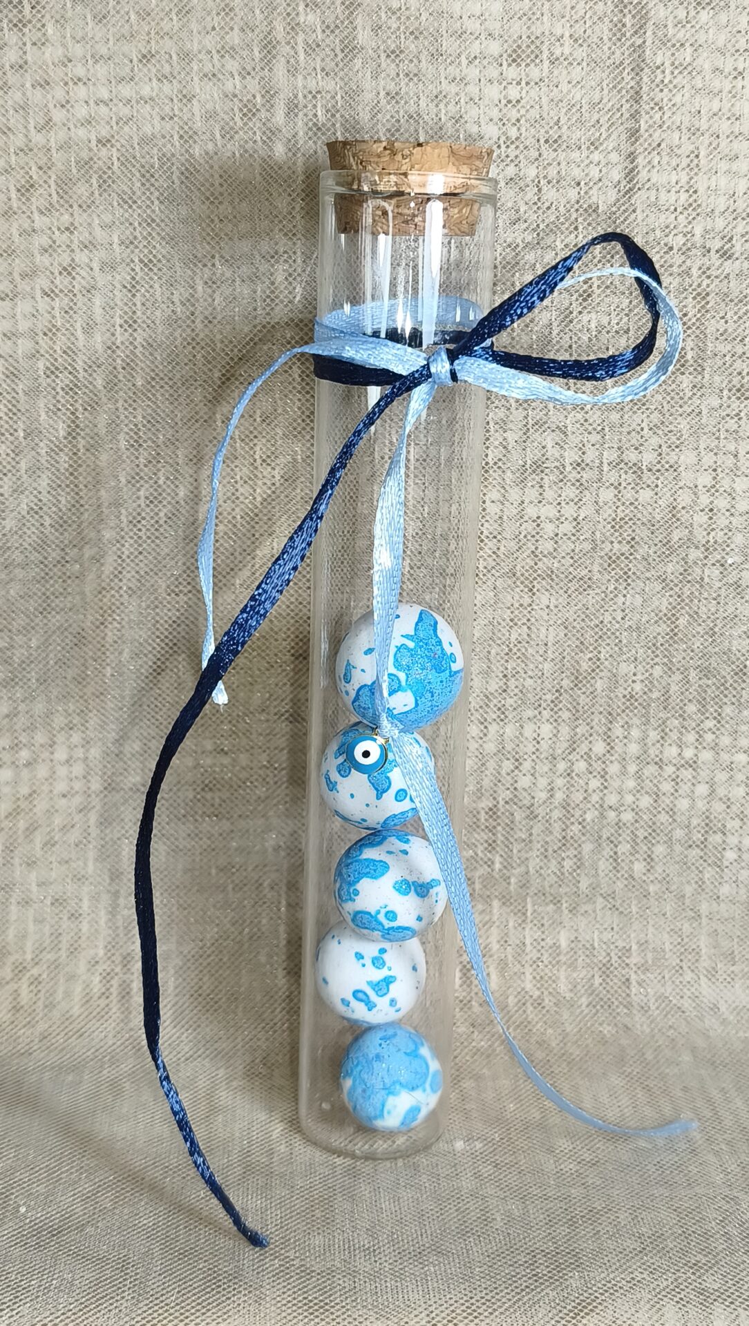 Mπομπονιερα Βαπτισης Δοκιμαστικος Σωληνας +Ματακι