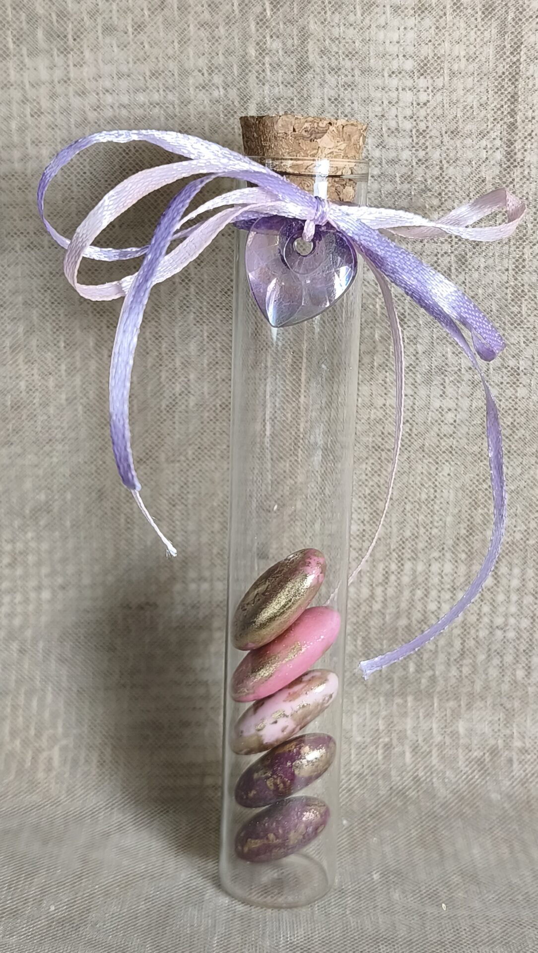 Mπομπονιερα Δοκιμαστικος Σωληνας +Καρδια