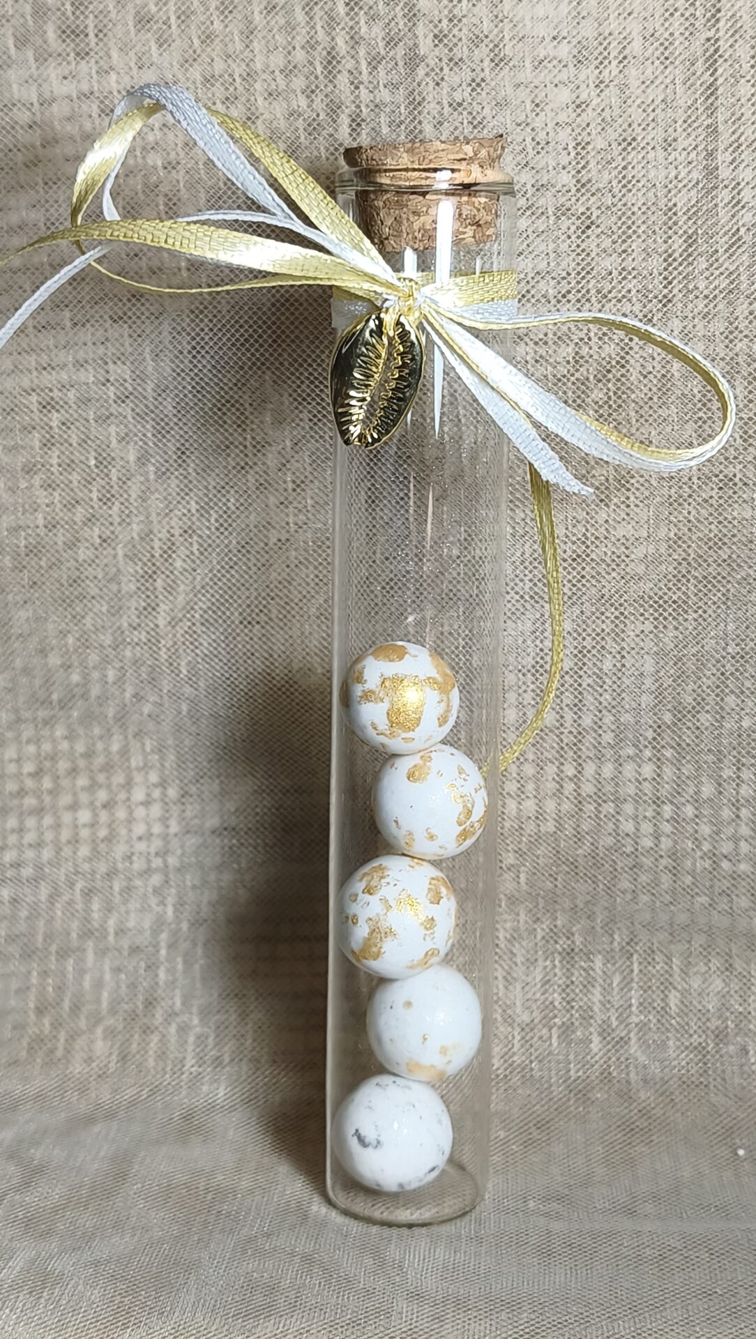 Mπομπονιερα Γαμου Δοκιμαστικος Σωληνας +Κοχυλι