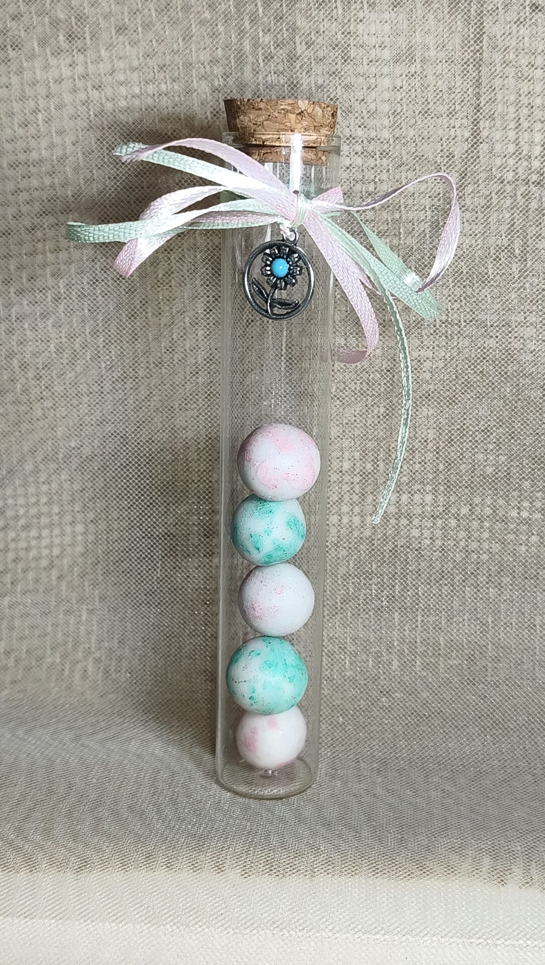 Mπομπονιερα Γαμου Δοκιμαστικος Σωληνας+Μαργαριτα