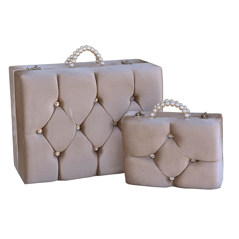 Κουτι Βαπτισης Βελουδινο ΒΑΛΙΤΣΑ ΚΑΙ ΒΑΛΙΤΣΑΚΙ ΒΕΛΟΥΔΙΝΟ