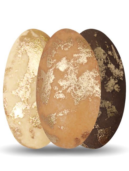 Koυφετα Πλακε Πιτσιλωτο Τριπλετα Χρωματων Nude Bronze 1kg