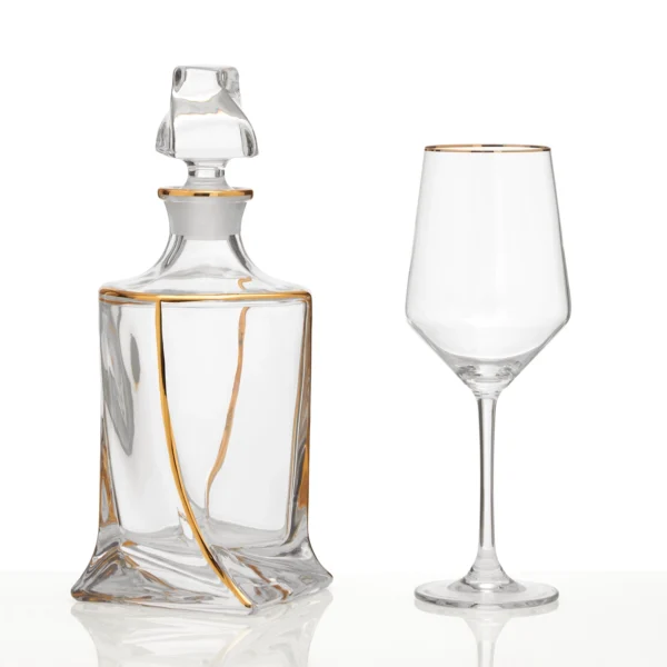 Σετ ποτήρι και καράφα γάμου