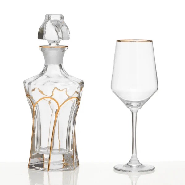 Σετ ποτήρι και καράφα γάμου