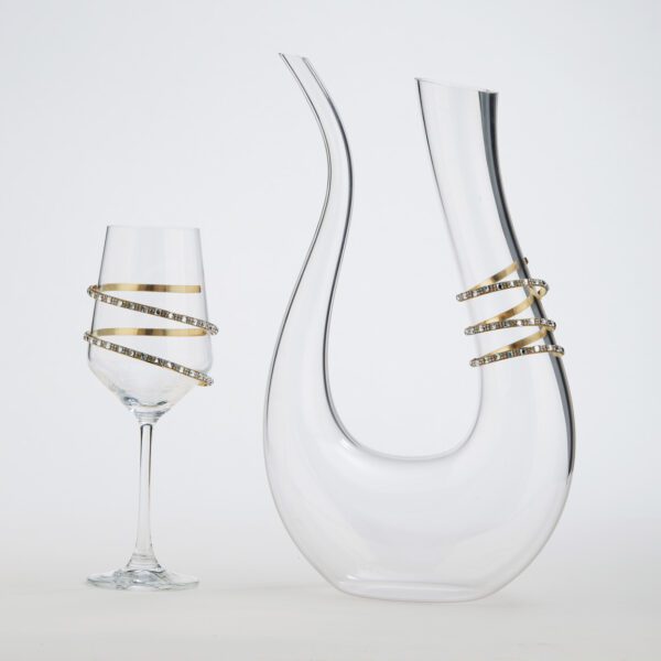 Σετ ποτήρι και καράφα γάμου