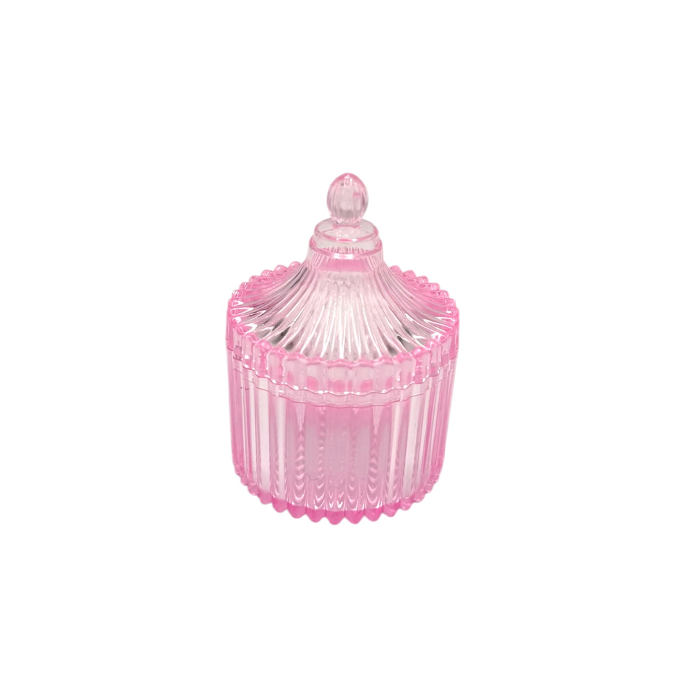 Mπομπονιερα ΑΚΡΥΛΙΚΗ ΔΙΑΦΑΝΗ ΜΠΙΖΟΥΤΙΕΡΑ ΡΟΖ