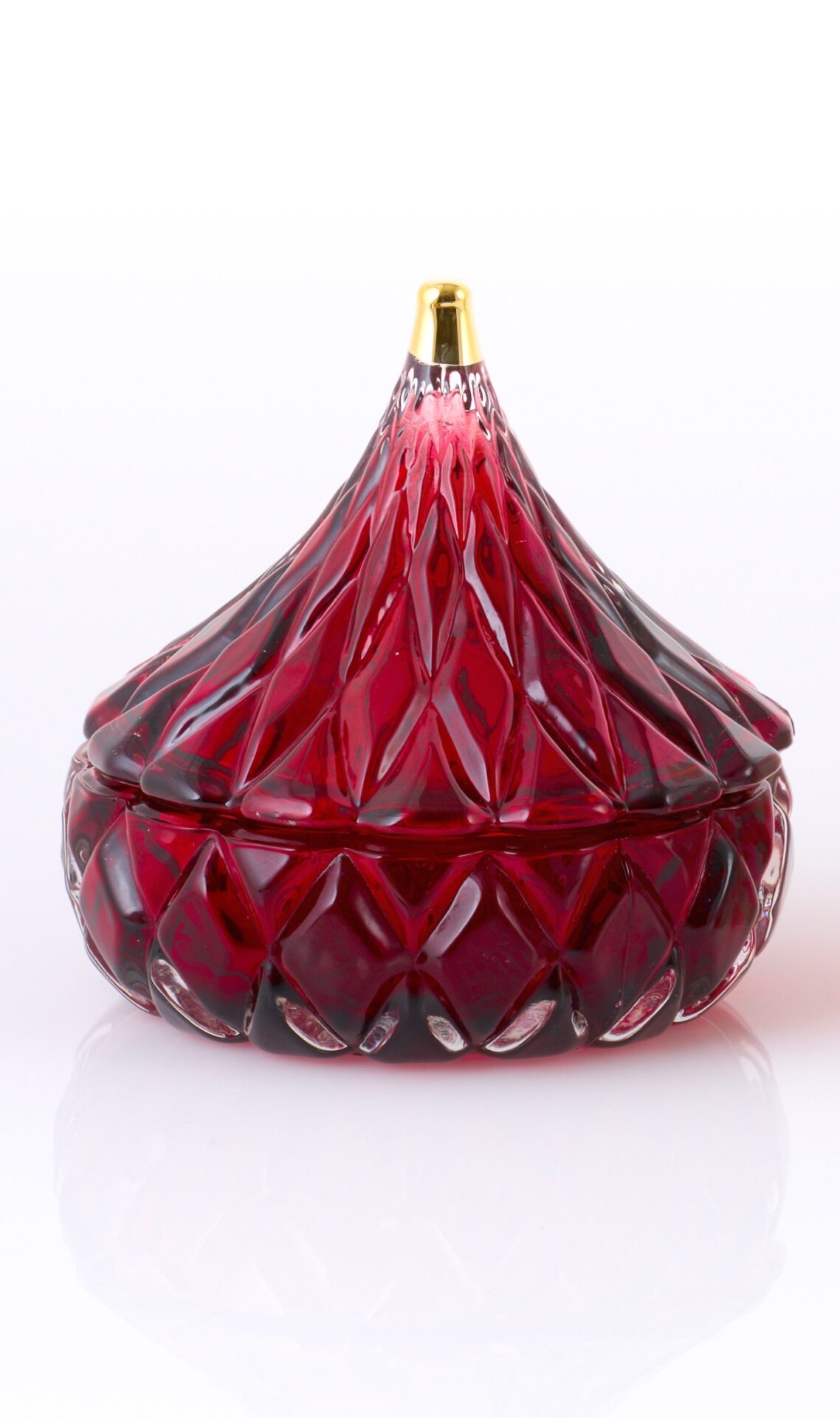 Μπομπονιερα Γυαλινη Μπιζουτιερα Κωνος Μπορντω