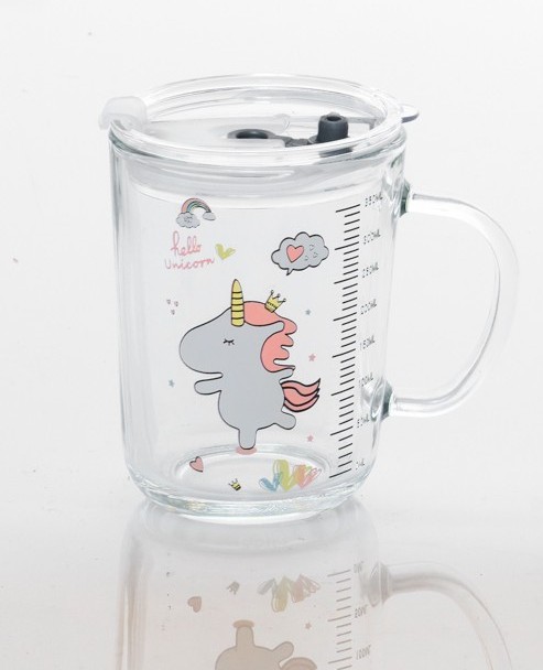 Μπομπονιερα Βαπτισης Ποτηρι Μονοκερος Με Καπακι